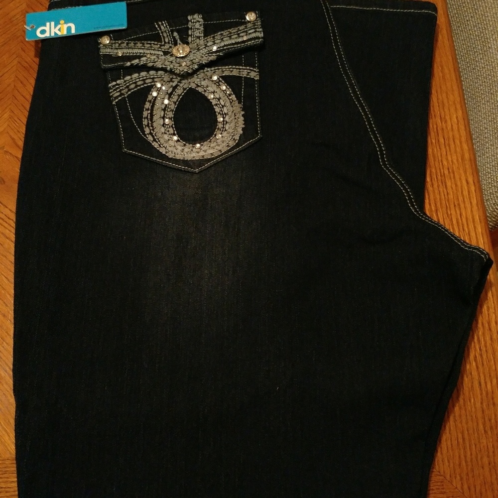 Dark denim jeans